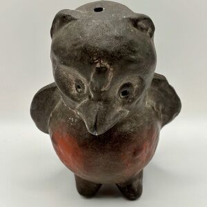 Vintage Handmade Clay Owl Whistle from France